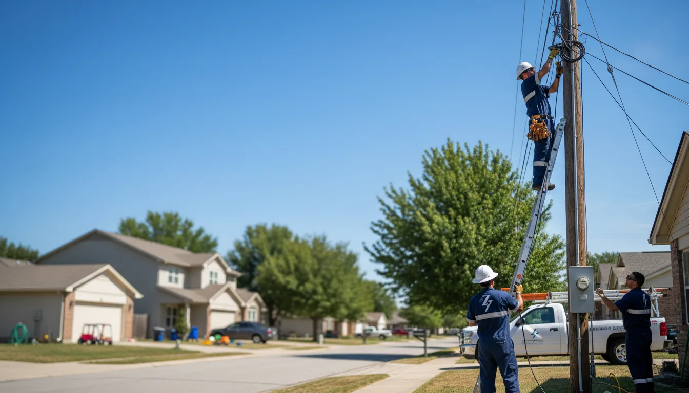 Residential electrician providing installation services in Ninnekah, OK
